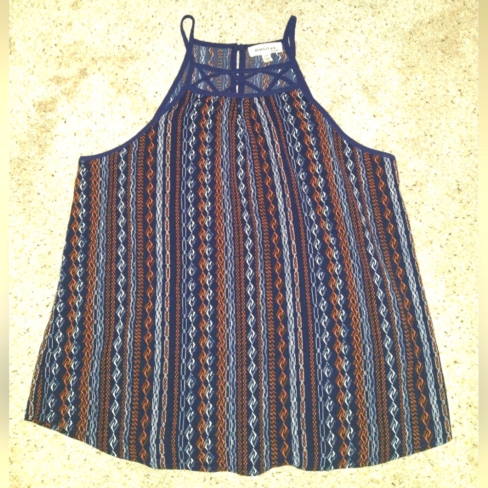 Monteau sleeveless/spaghetti strap blouse M